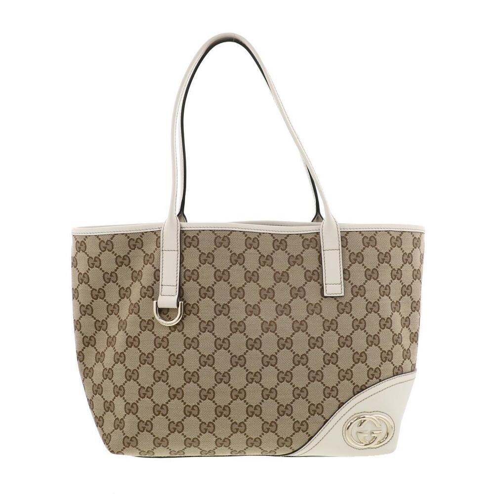 GUCCI GG Canvas Tote Bag White